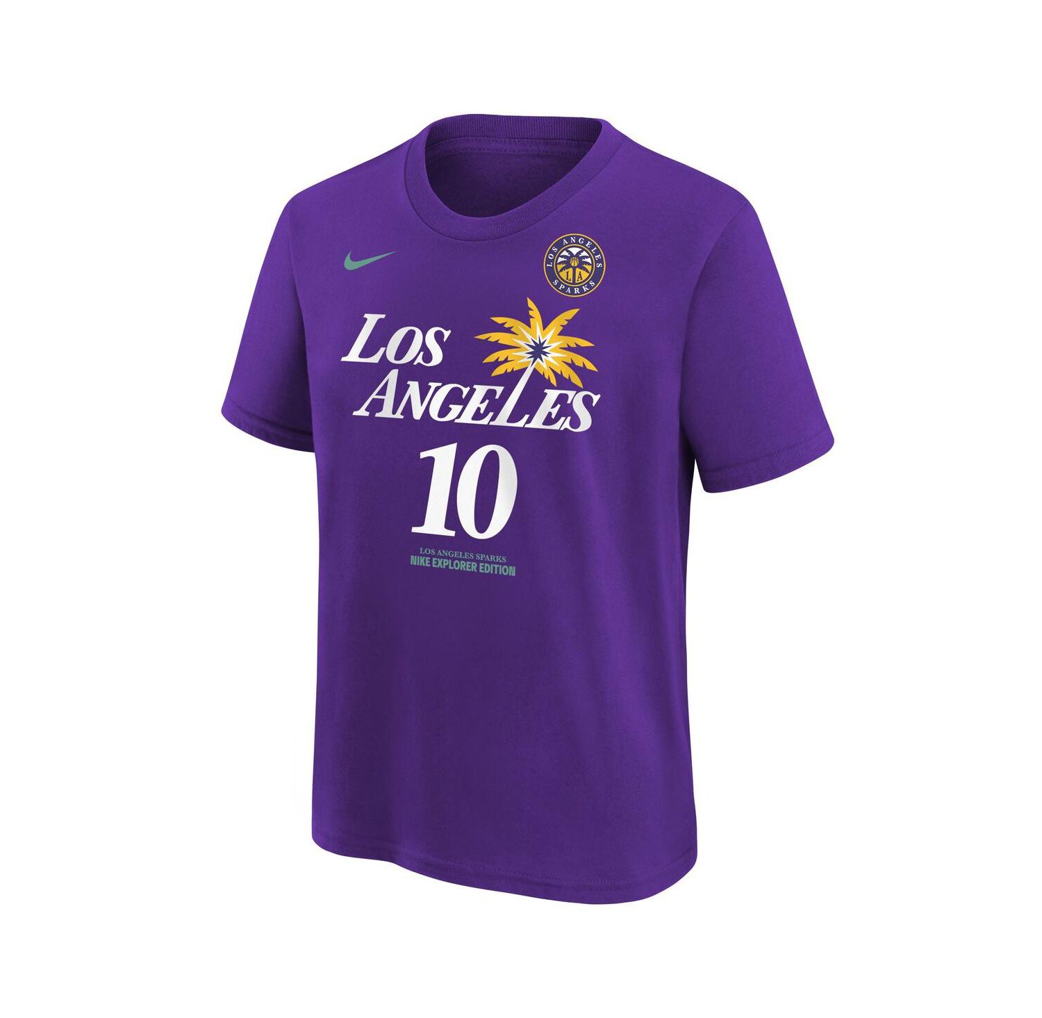Big Boys and Girls Kelsey Plum Purple Los Angeles Sparks Explorer Edition Name & Number T-Shirt