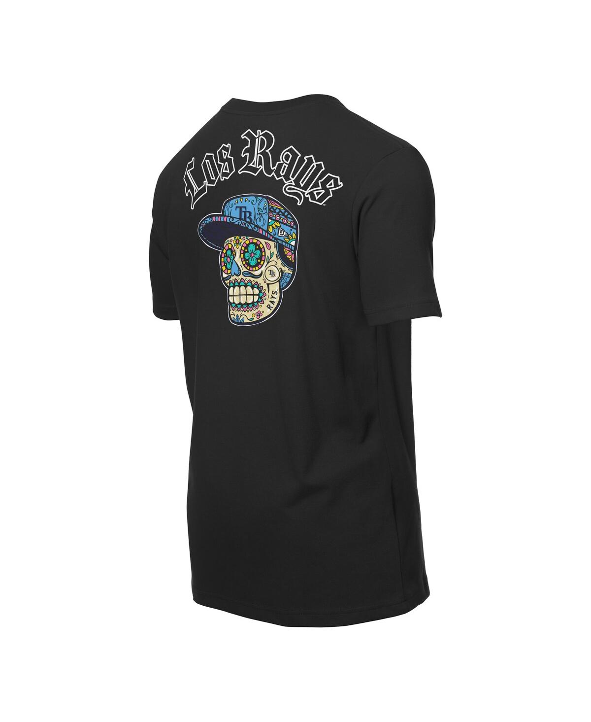 NEW ERA MEN'S BLACK TAMPA BAY RAYS SUGAR SKULLS T-SHIRT 