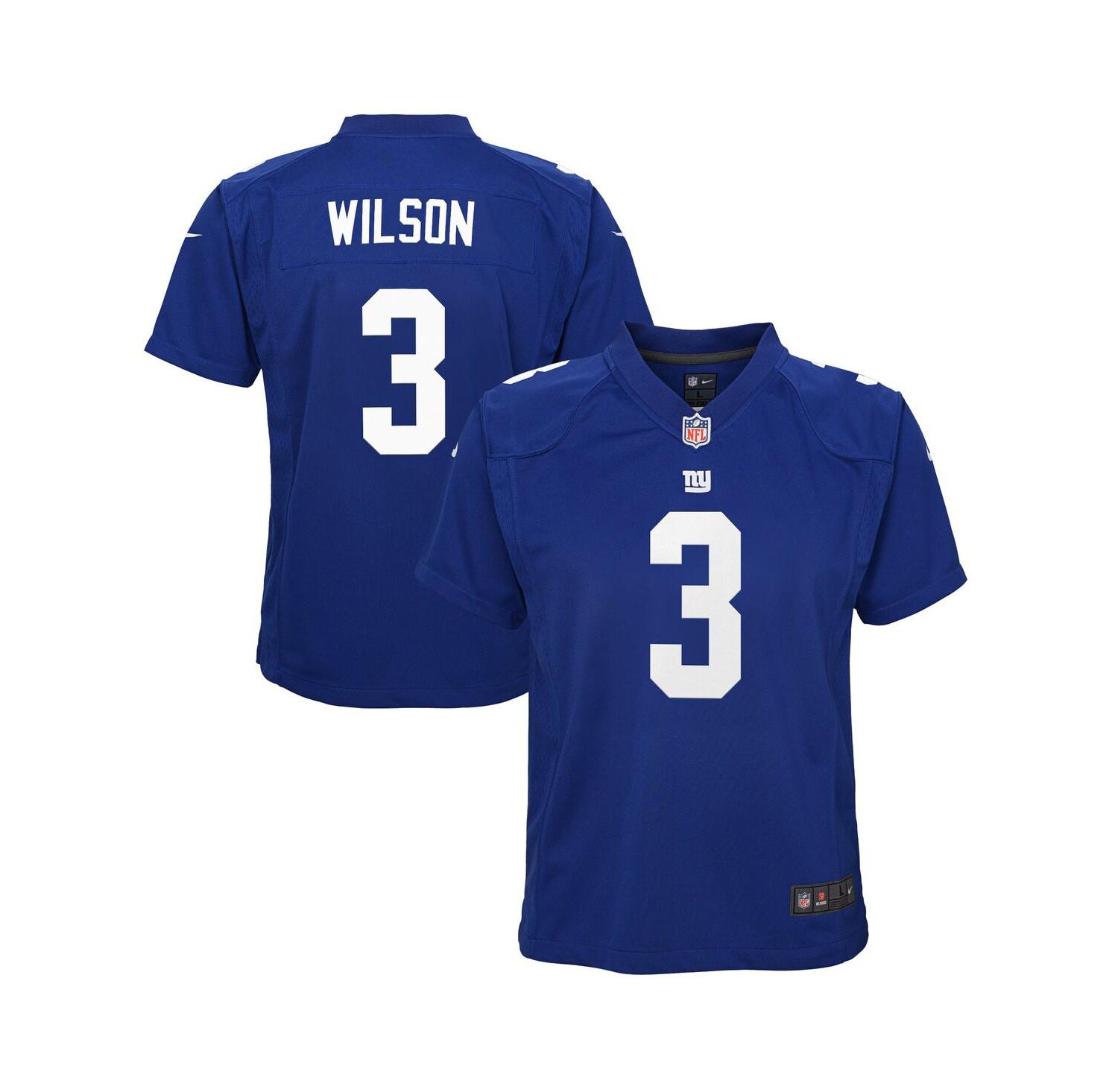 Big Boys and Girls Russell Wilson Royal New York Giants Game Jersey