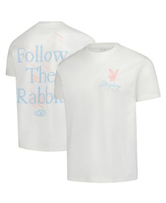 Lids - Men's White Playboy Follow The Rabbit T-Shirt