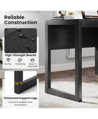 Modern Computer Desk Writing Workstation with Cabinet and Drawer