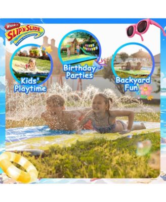 Slip N Slide Double Wave Rider 18ft with Boogie, for Kids 5-12 Years Summer Toys Easy Setup