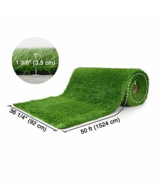 4pcs 50x3 Ft Artificial Grass Turf 1.38" Fake Grass Rug Indoor Batting Tunnels Outdoor Synthetic Lawn