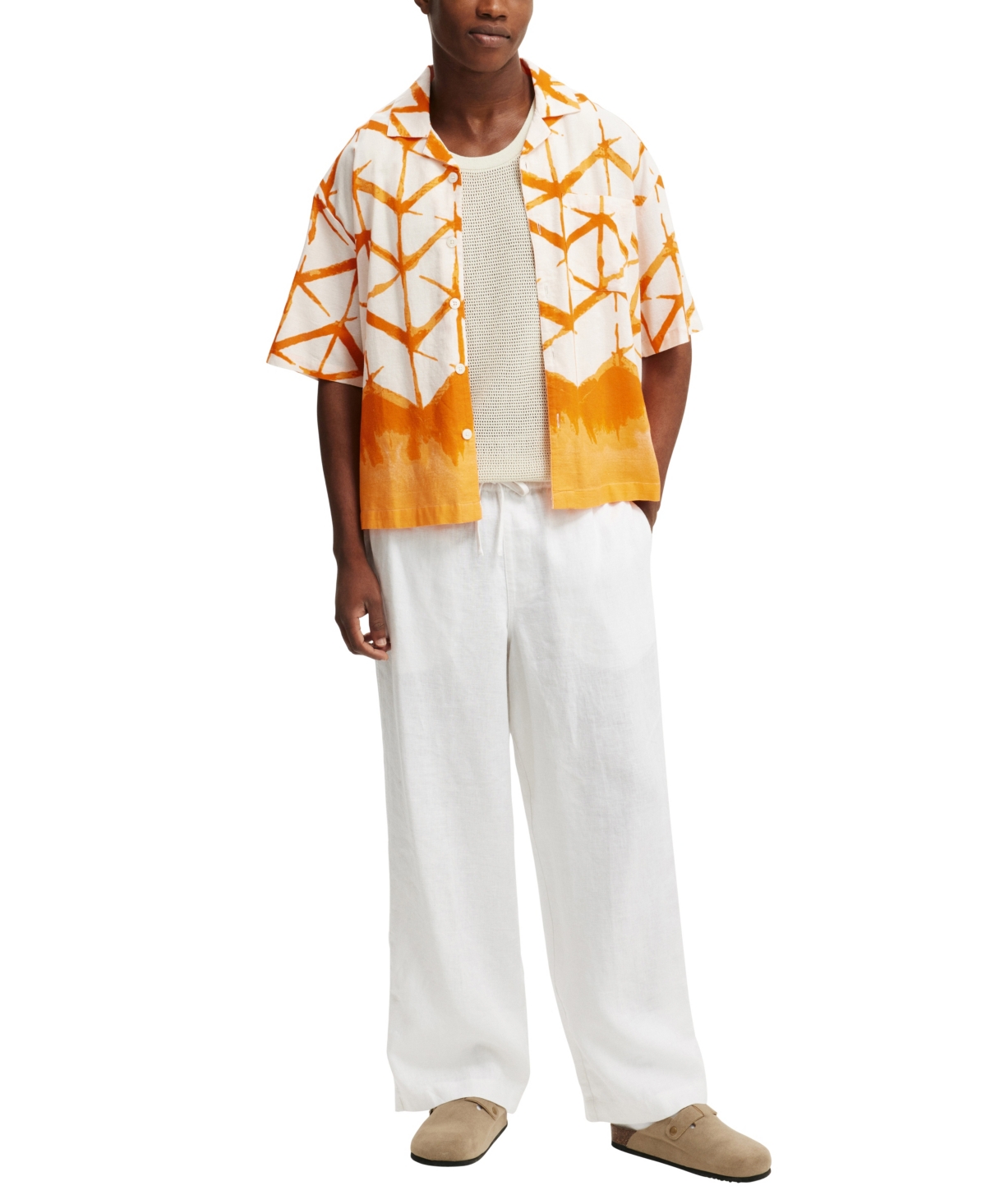 COTTON ON MEN'S CABANA SHORT SLEEVE SHIRT 