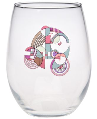 Hoffman Rug Stemless Wine Glasses, Set of 4