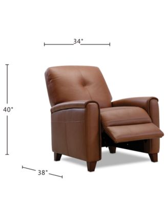 Ashlinn 35" Pushback Leather Recliner, Exclusively at Macy's