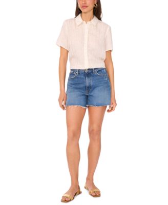 Women's Sequined Short-Sleeve Shirt 