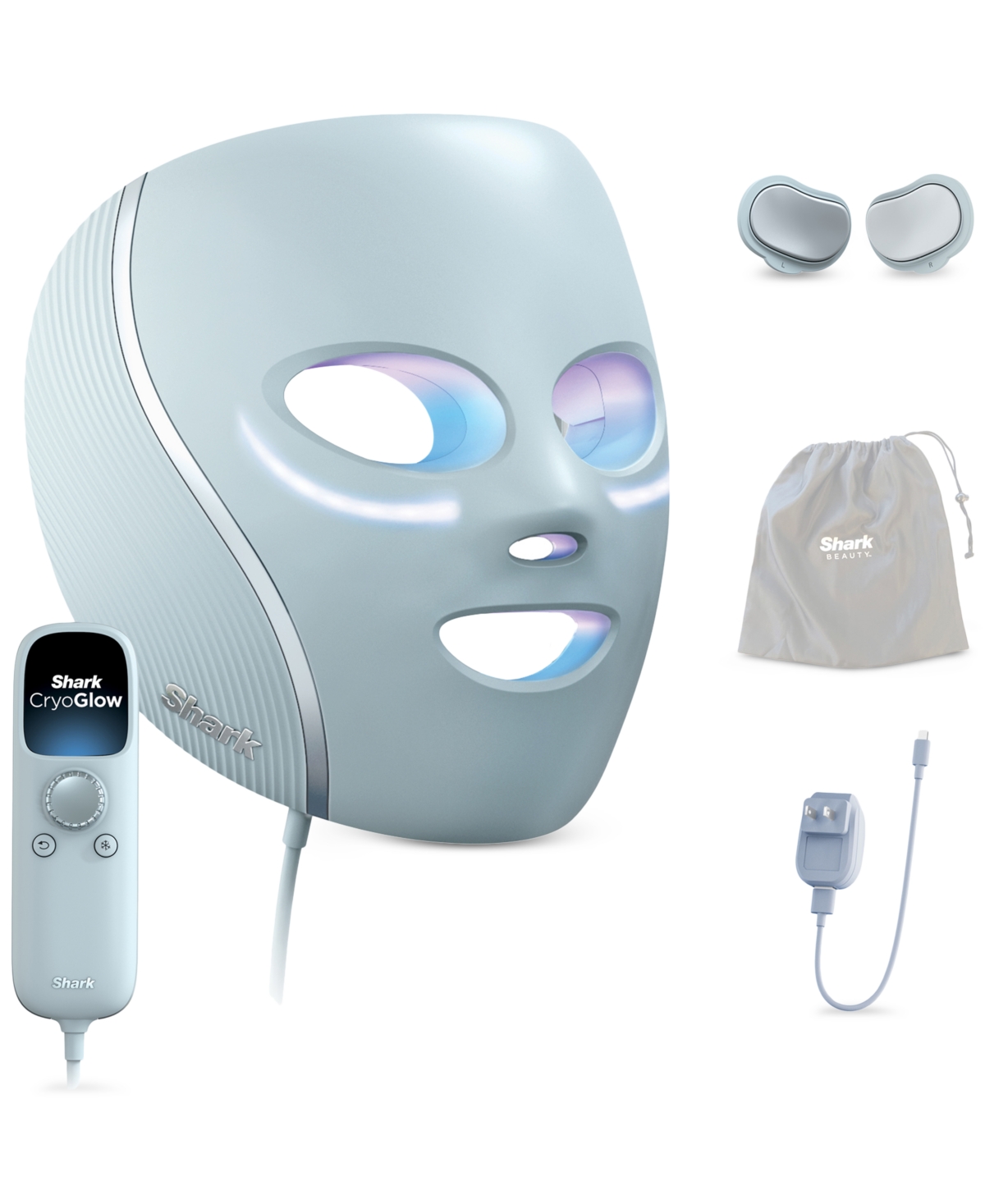 Shark Cryoglow Cooling + Led Face Mask In White