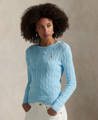 Polo Ralph Lauren - Women's Cable-Knit Cotton Crewneck Sweater