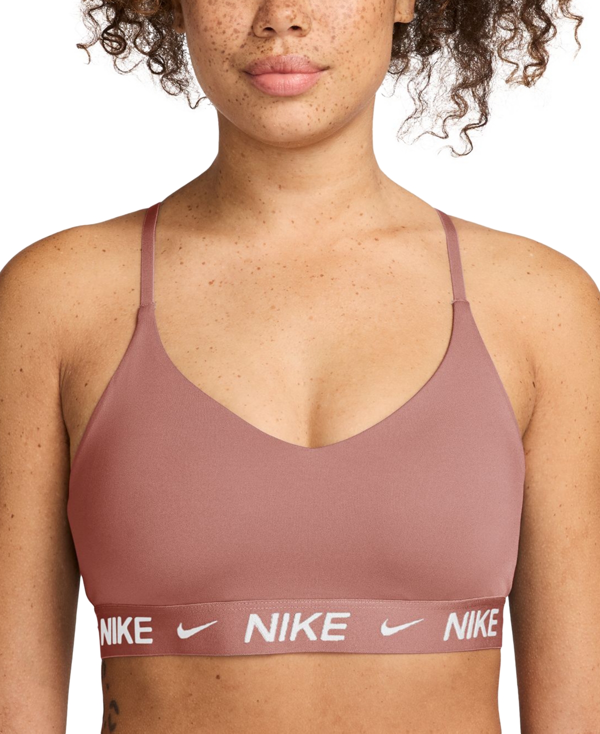 Nike Women's Indy Light-support Padded Sports Bra In Pink