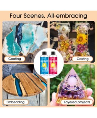 1 Gallon Crystal Clear Epoxy Resin Kit - Self-Leveling Low Viscosity Formula for Bubble-Free Casting, Jewelry Making, Wood Crafts & Table Tops