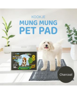 Kproduct4u Mung Mung Absorbent Upcycled Pulp Pads for Dogs - Charcoal, 20" x 16" (Small), 50 PCS