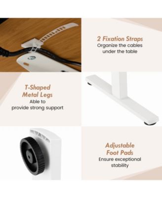 55 x 24 Inches Sit Stand Home Office Desk with 3 Memory Height Settings