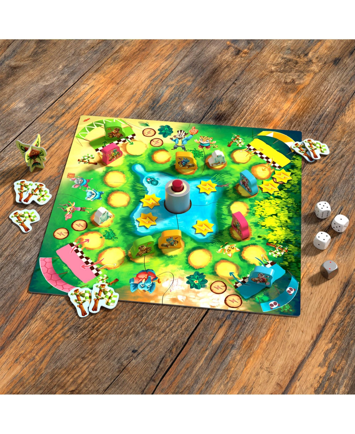 Haba Bamboo Rally Cup - Hype in the Jungle: Board Games for Kids 6-8, Fast-paced Car Racing Games & Strategy Board Games, Made in Germany