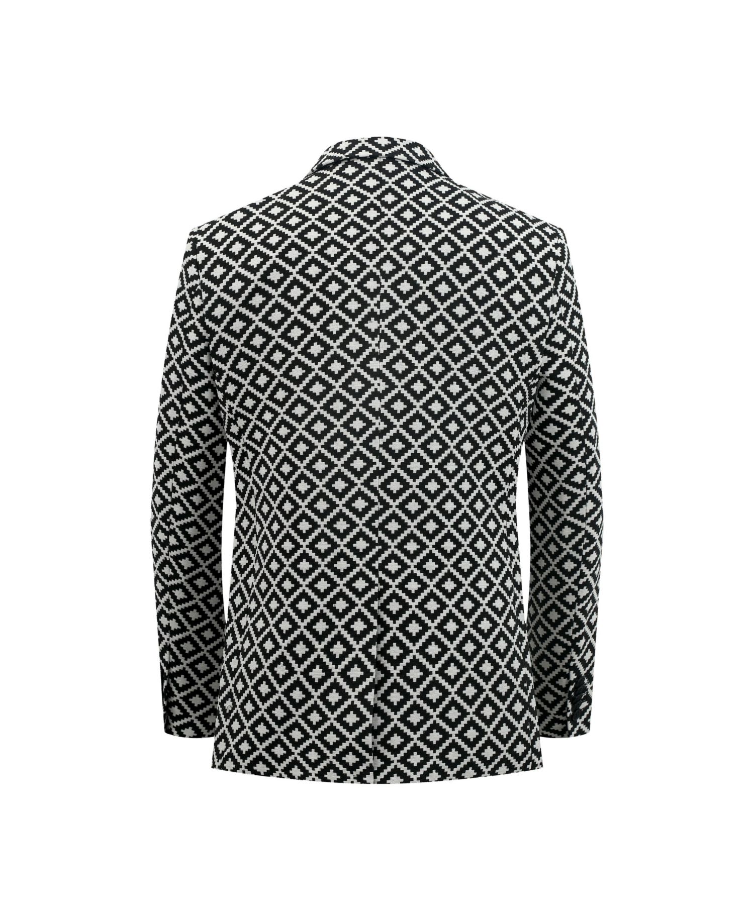 Boys Black Postage Stamp Brocade Jacket