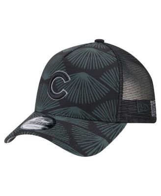 New Era - Men's Black Chicago Cubs 9FORTY A-Frame Trucker Adjustable Hat