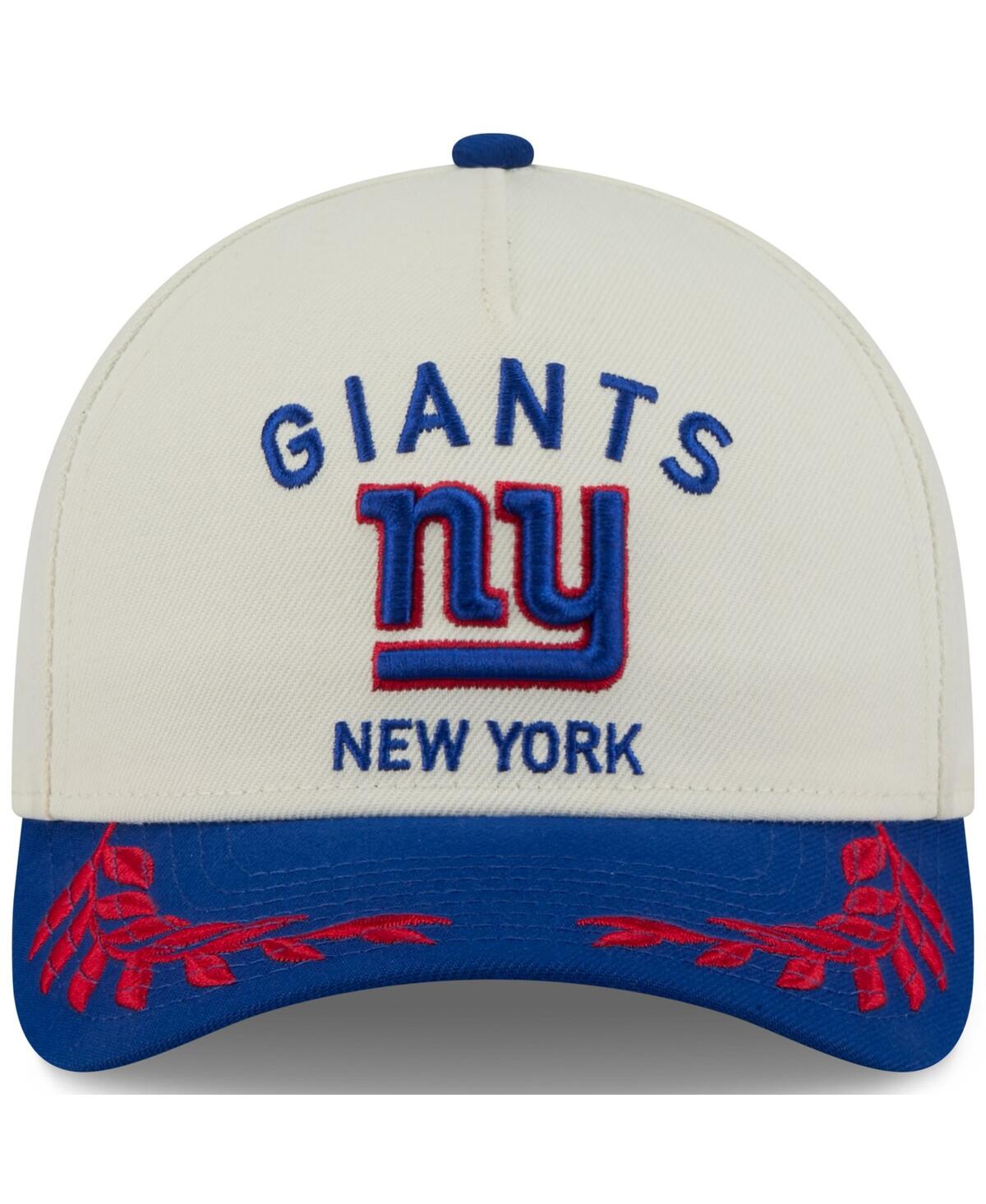 New Era Men's Cream/royal New York Giants 2025 Nfl Draft 9forty A-frame M-crown Adjustable Hat
