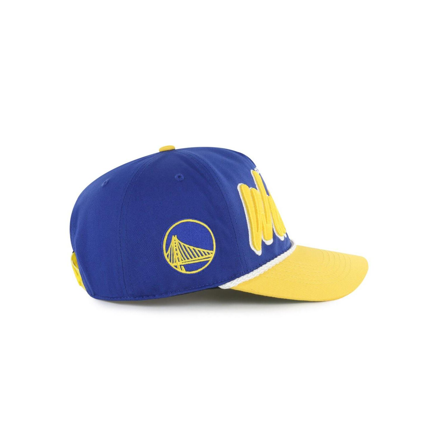 Men's Royal/Gold Golden State Warriors Drop Shadow Rope Hitch Adjustable Hat