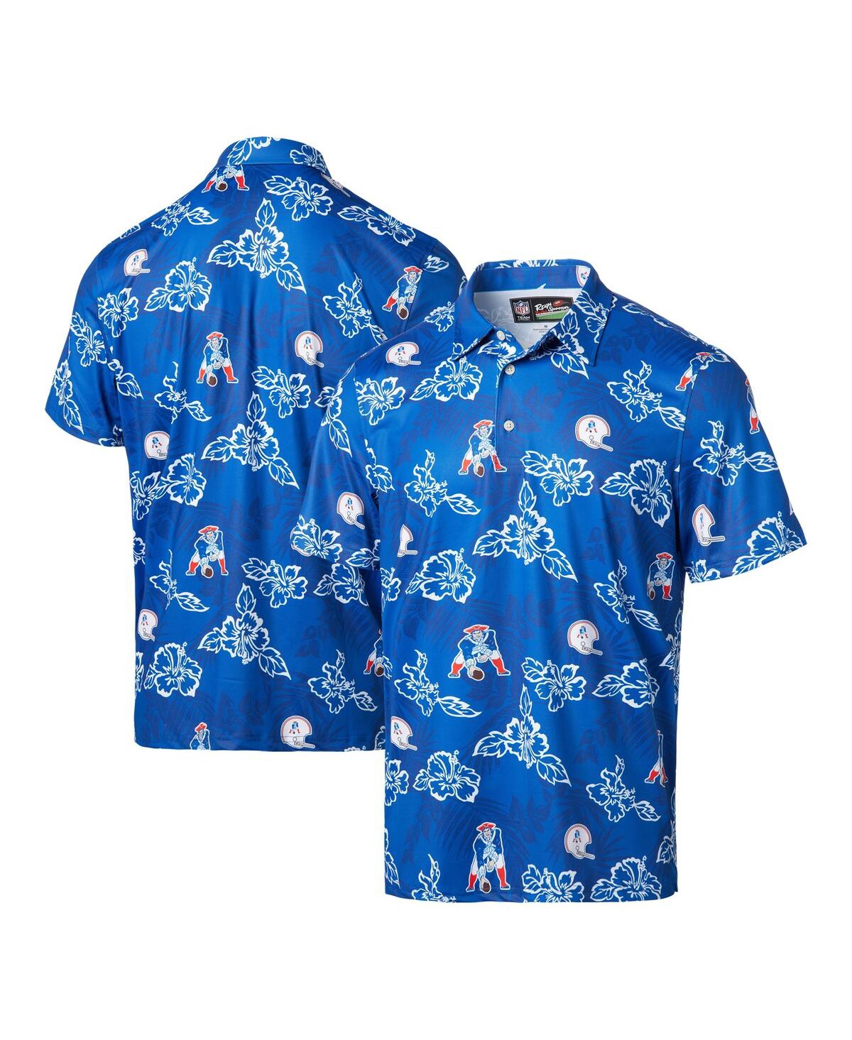 Men's Royal New England Patriots Throwback Pua Performance Polo Shirt - Royal