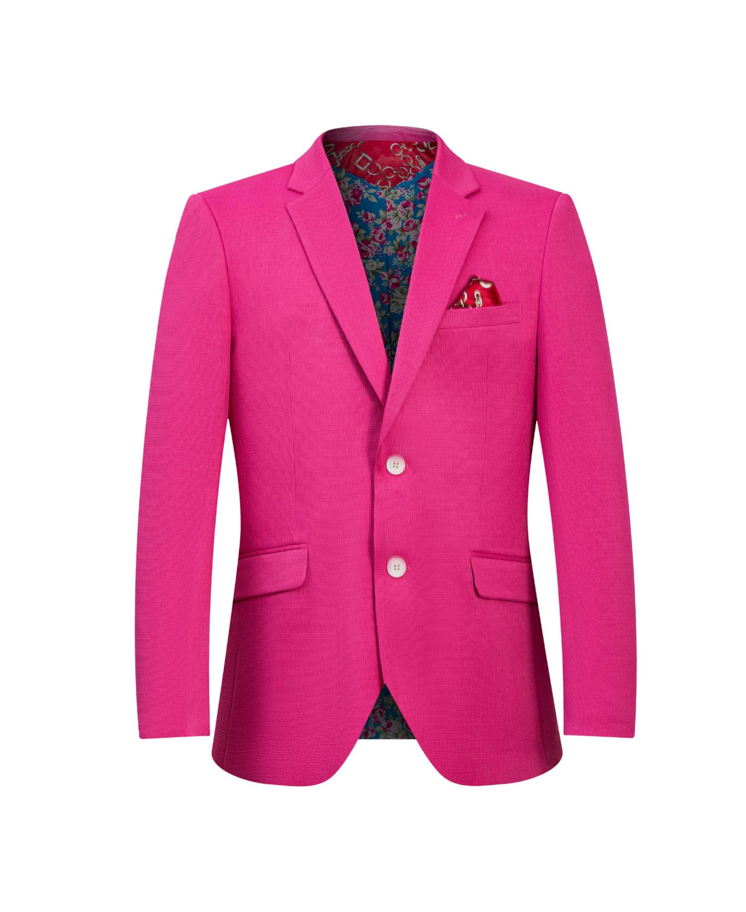Boys Pink Slim Fit Classic Blazer