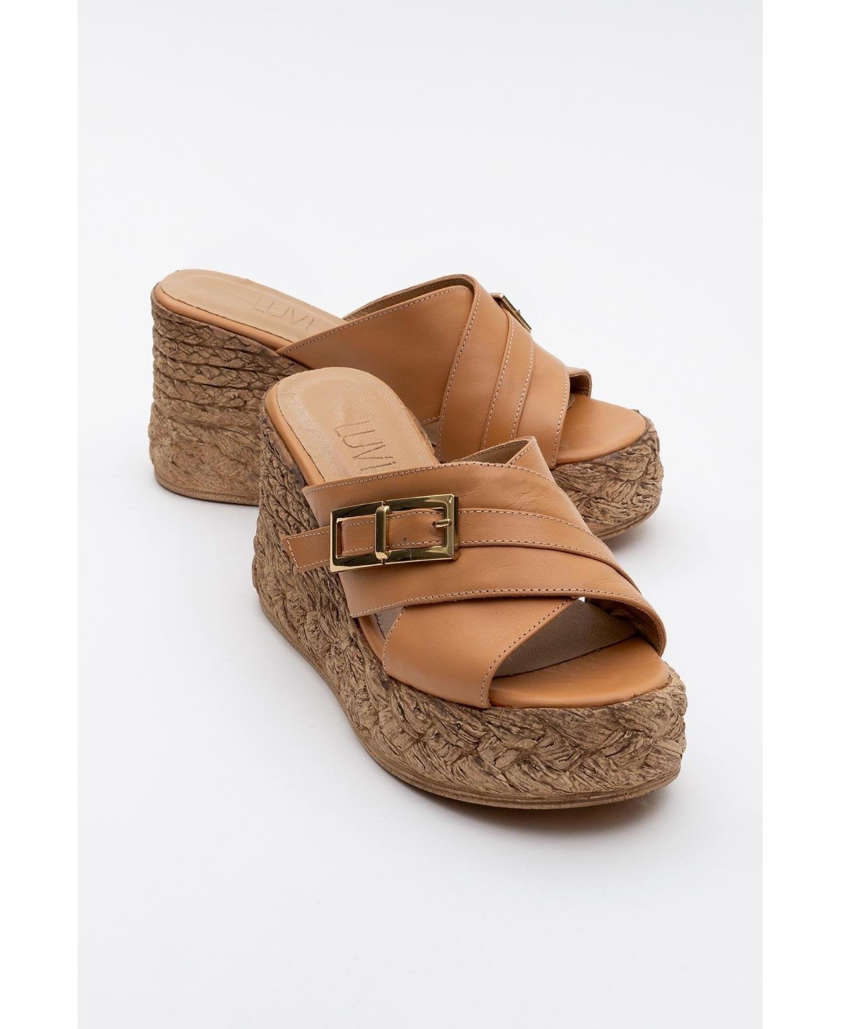 Palmas Leather Platform Sandal (Women) - Brown leather