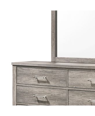 Harmony Wood 5-Drawer Dresser with Mirror