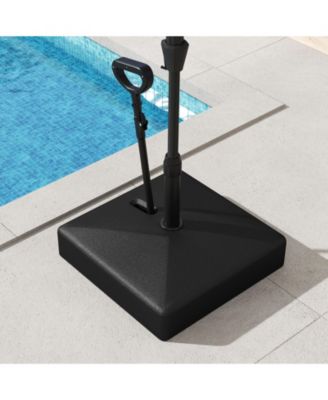 Mobile Patio Umbrella Base Water Sand Fillable Market Table Umbrella Stand with 3 Wheels