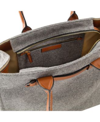 Structured Grey Felt Tote