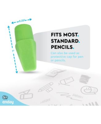 Erasers Pencil Toppers, Arrowhead Rubber Non- Abrasive Cute Pencil Cap and Top Erasers for Kids and Adults, School Supplies in Pink, Orange, Blue, Purple, Green, Yellow (50 PC) - by Enday