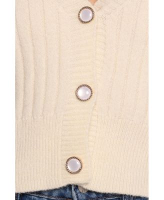 Women's Zana Ribbed Ruffle Cuff Knit Sweater