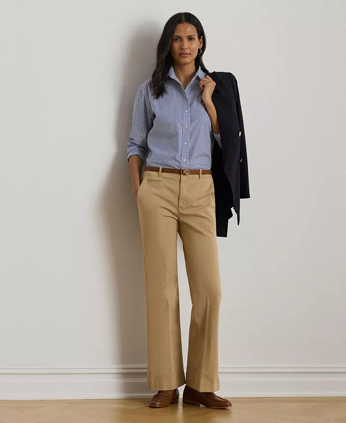 Women's Stretch Cotton Chino Flare Pants - thumbnail 2