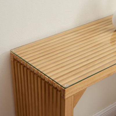 Pine Dining Bench & Table with Glass Top