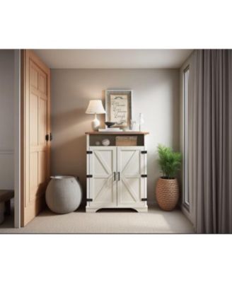 6-Tier Farmhouse Shoe Cabinet with Adjustable Shelf