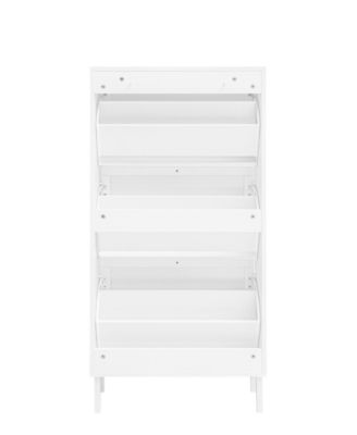 3 Door Shoe Rack, Freestanding Modern Shoe Storage Cabinet, for Entryway