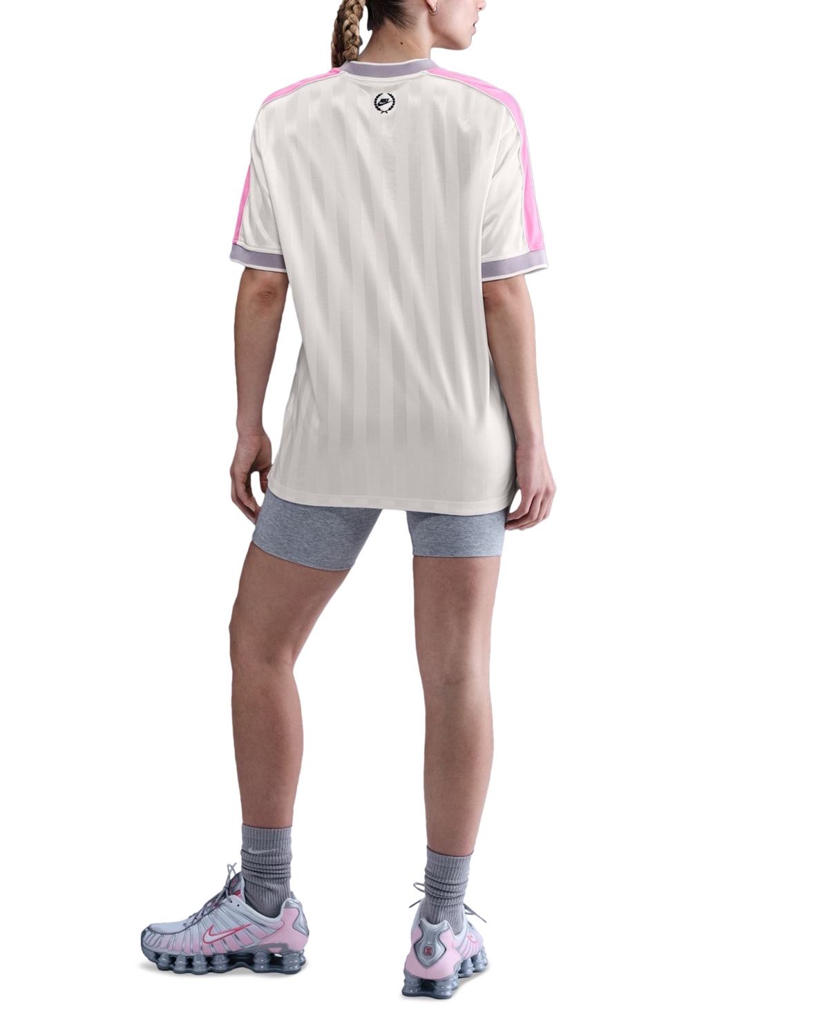 Nike Sportswear V-neck Graphic Jersey In White