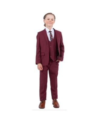 Little Boys Burgundy 5 PC Suit