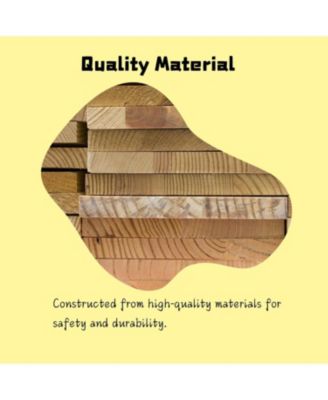 All Wooden Kids Playhouse with 2 windows and flowerpot holder