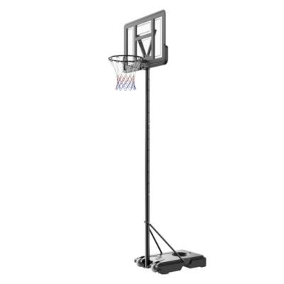 4 .10ft Adjustable Height Basketball Hoop Portable Backboard System 44inch with Wheels and Fillable Base