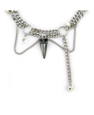 Messy Layered Spike Necklace