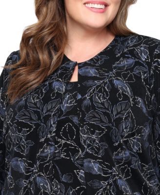 Plus Size 2-Pc. 3/4-Sleeve Jacket & Top Set