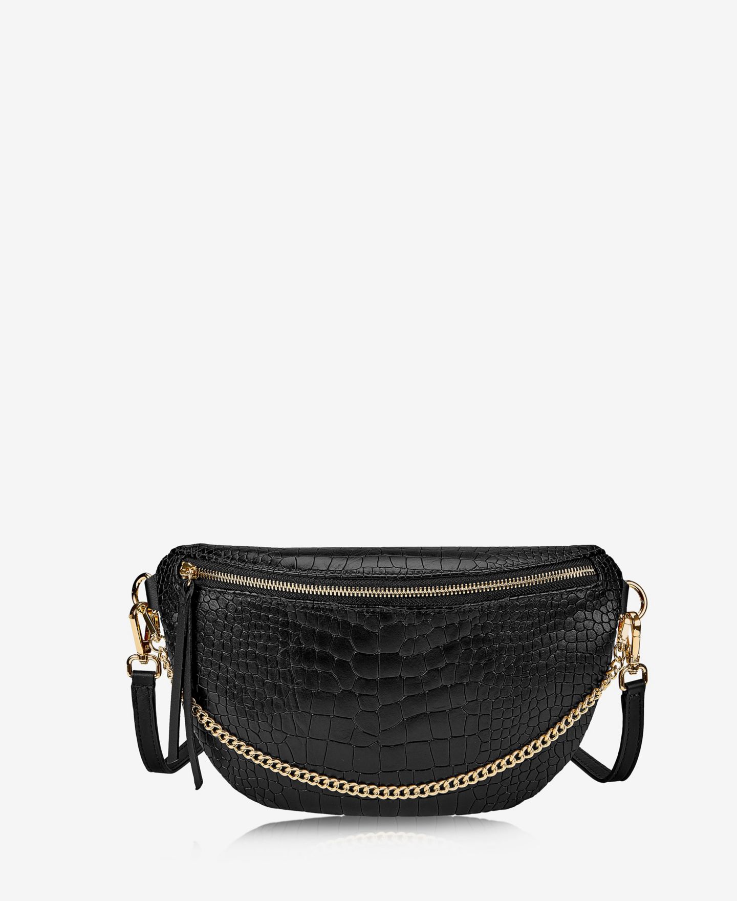 Женская сумка GiGi New York Beck Pebble Leather Sling, цвет: Чёрный — фото 1