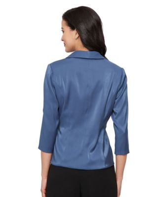 Women's Structured Shawl-Collar Blouse