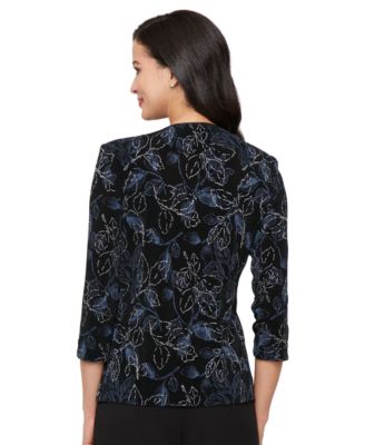 Women's Printed Top & Jacket Set