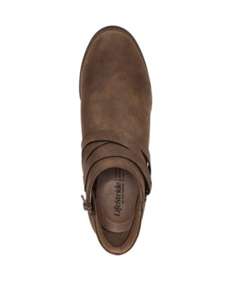 Women's Bryce Zip Round Toe Block Heel Short Boots