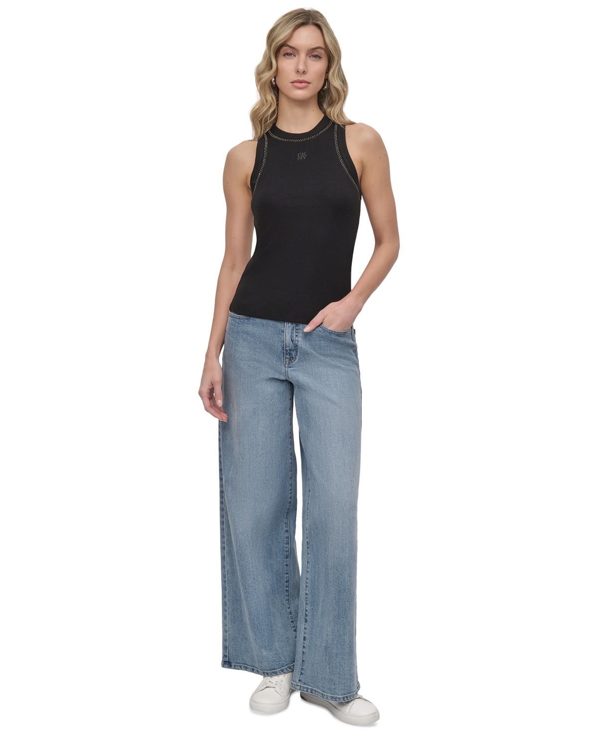 Dkny Jeans Women's Studded Crewneck Tank