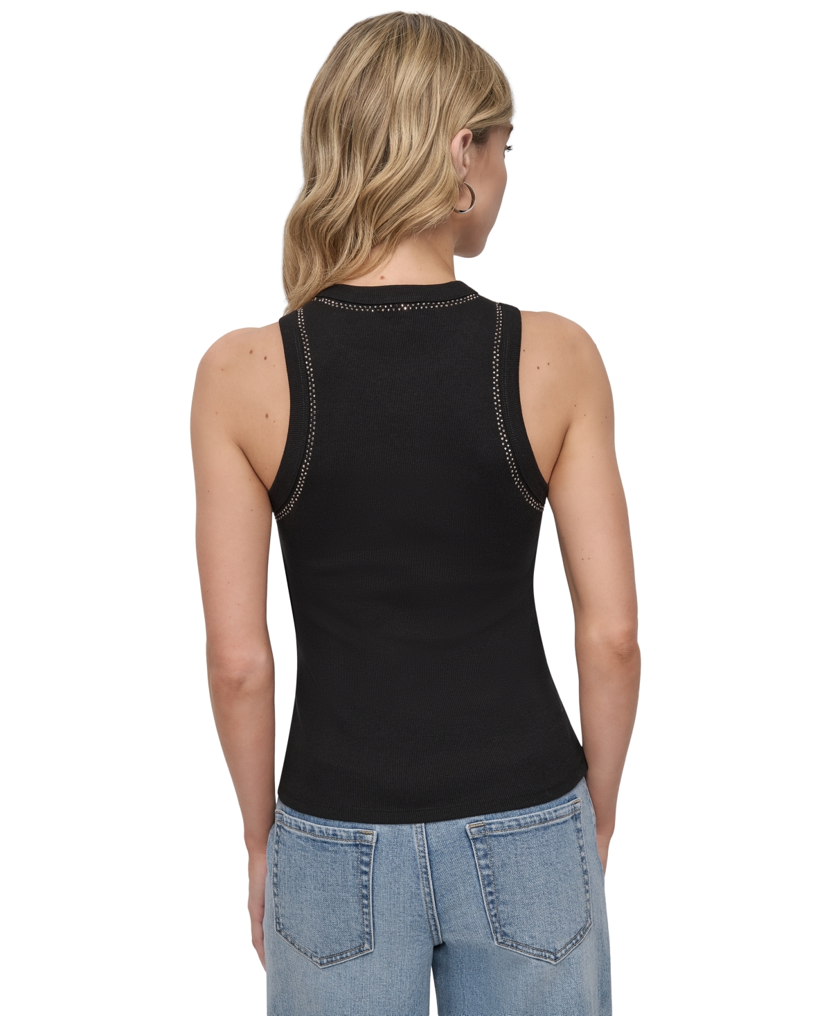 Dkny Jeans Women's Studded Crewneck Tank