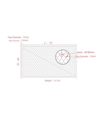 Adjustable Chain Link Walk Gate Kit with Round Corner Frame, Fit-Right, 3.8'H