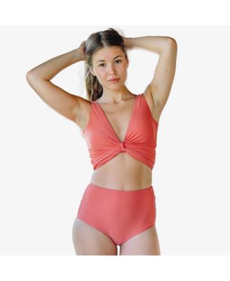 Women's Emery 2-Piece Wrap Style Swim Set With Reversible Top and High-Waisted Bottom