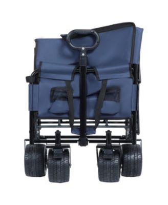 3-in-1 Folding Wagon Cart - 500lb, All-Terrain, Dark Blue