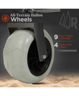 Heavy-Duty Beach Wagon &amp; Foldable Utility Cart Combo